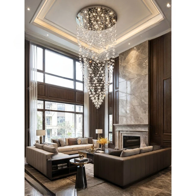 Duplex floor crystal living room light loft empty hotel stair light