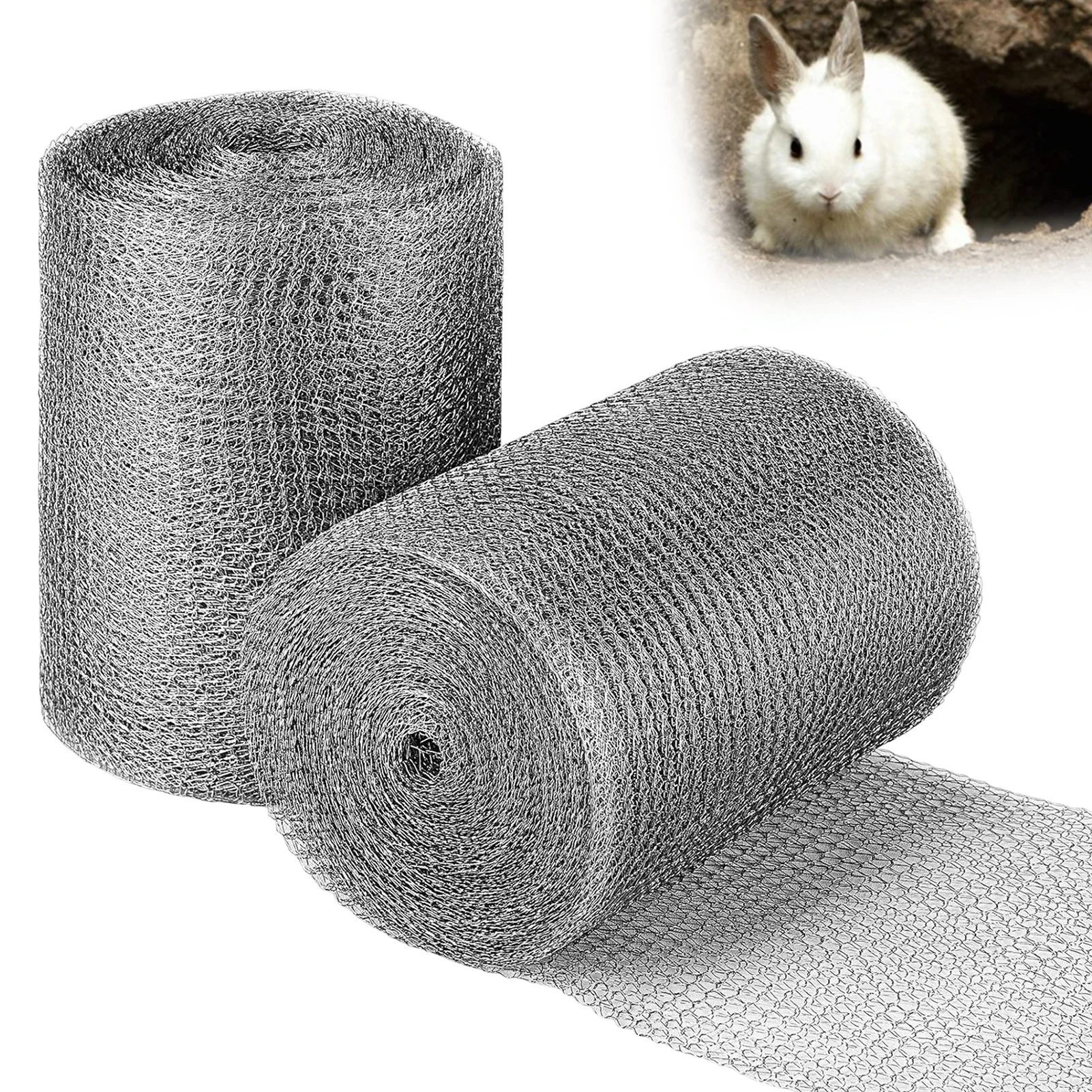 

6/9/12M Stainless Steel Wire Mesh Rodent Hole Filler for Mice Control Foldable Cut at Will Durable Mesh for Garden House and DIY