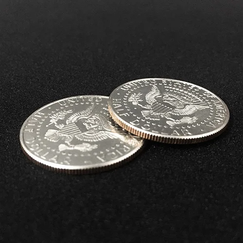 1pc Double Sided Half Dollar Magic Tricks Double Face Magia Coin Close Up Illusions Mentalism Gimmick Props for Magicians