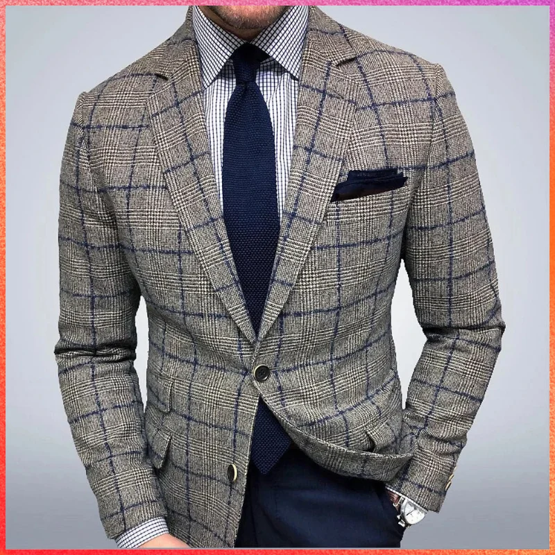 2024 Men's New Multi-color Casual Suit Men's Top 1pcs Printed Jacket Wedding Groom Tuxedo Formal Business Blazer Groomsmen Slim