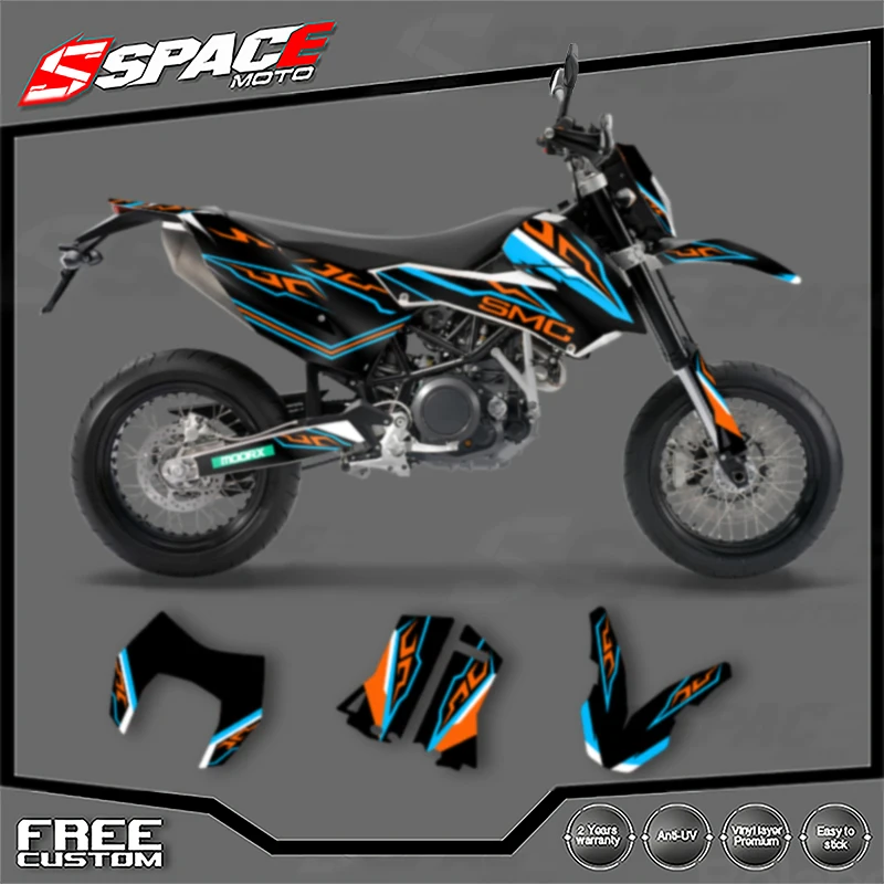 

SPACE Custom Motorcycle Graphics For KTM 2008 2009 2010 2011 08-11 LC4 SMC 690 Decal Stickers Kits 004