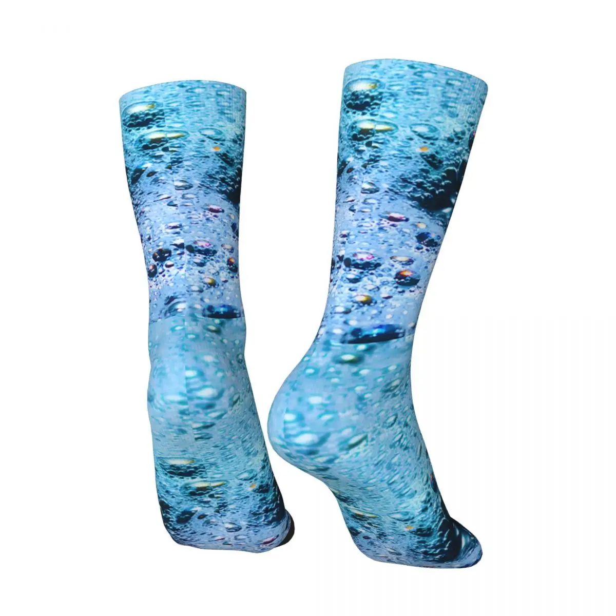 Retro Soapy Rainbow Drip Men's compression Socks Unisex Harajuku Seamless Printed Novelty Crew Sock