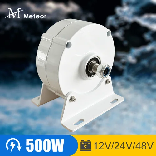 Turbina generadora de imán permanente sin engranajes, 500W, 12V, 24V, 48V, baja velocidad para conservación del agua y energía eólica en el hogar