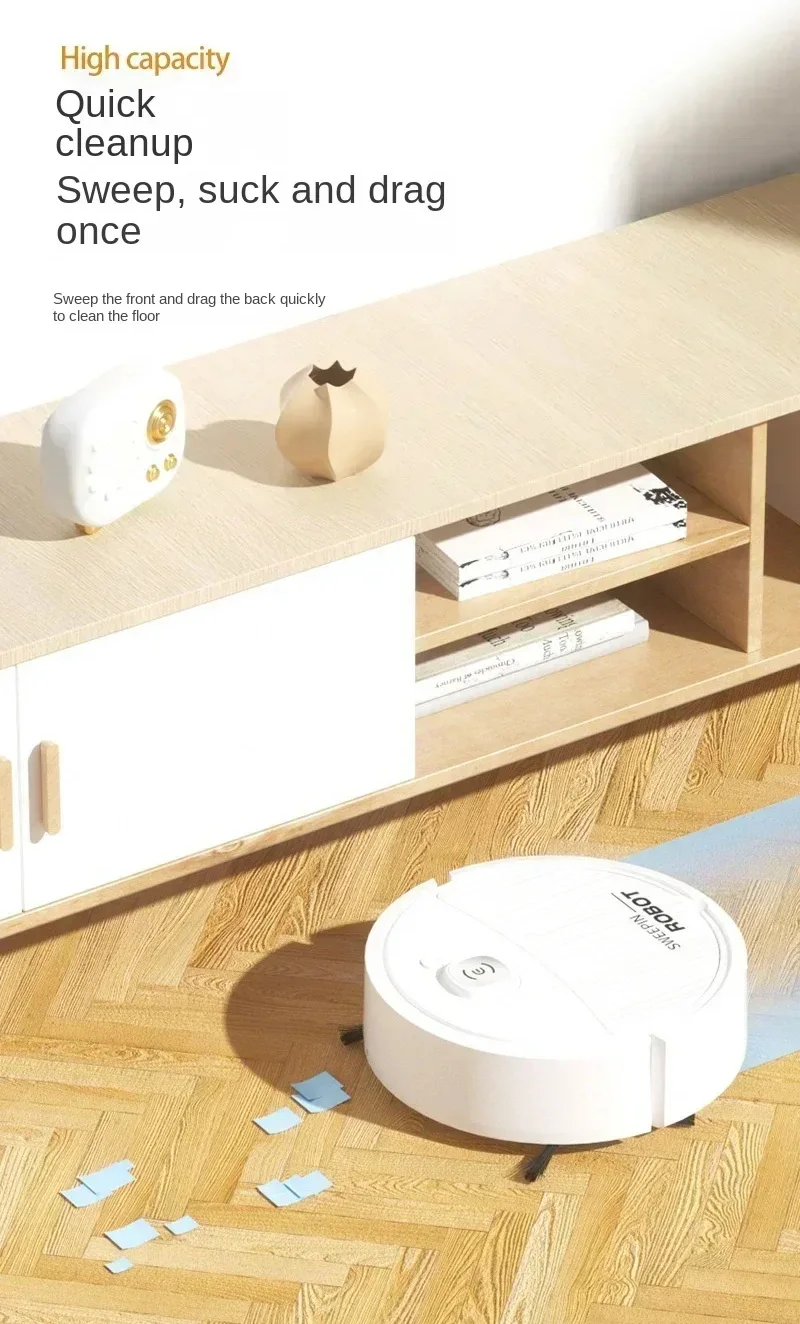 Lenovo Intelligenter Saug- und Wischroboter, USB-aufladbar, Multifunktional, Starke Saugkraft, Wischen, Saugen, 5-in-1 Elektrischer Reiniger – Detail 3