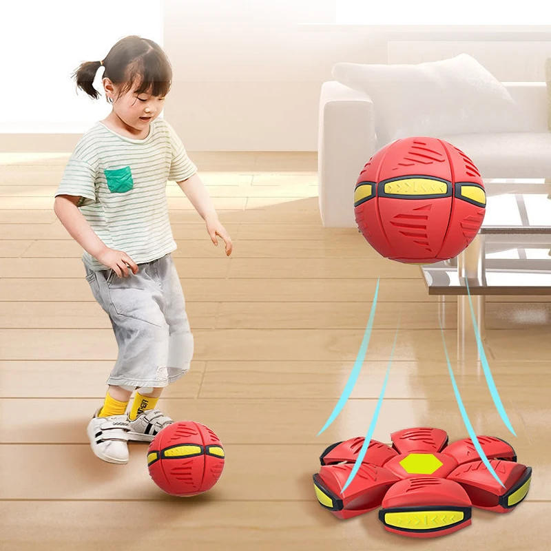 Balle magique à disque plat volant sans lumière pour enfant, jouet d'extérieur, jardin, plage, sport