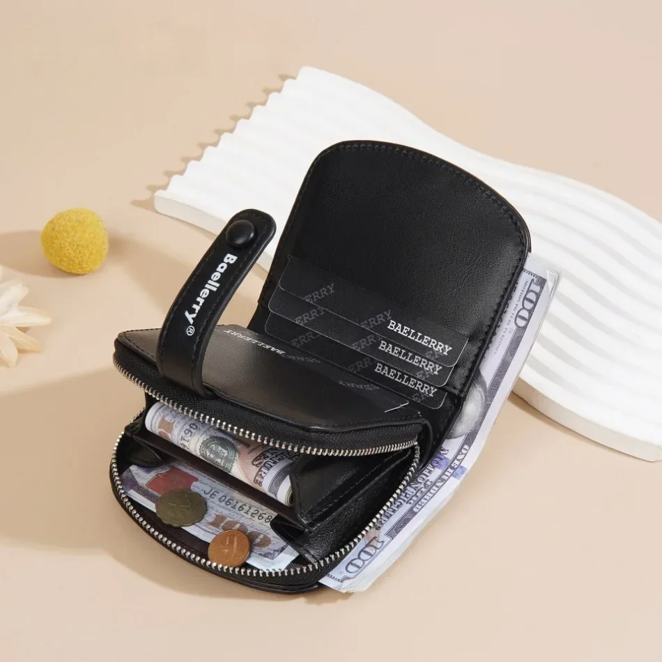 محفظة نسائية صغيرة قصيرة لطيف الكرتون متعددة فتحة للبطاقات سستة الحقيبة بو الجلود محفظة صغيرة للعملة حامل بطاقة الائتمان الإناث