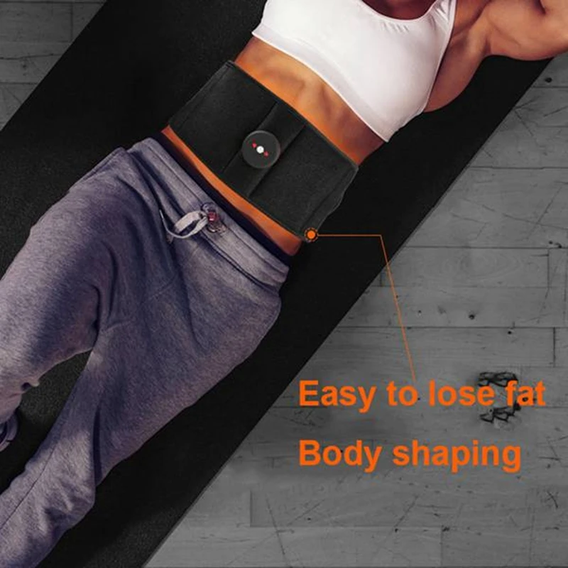 Muscle Stimulator Weight Loss EMS Fitness Vibration Belt Fitness Massage Gym Protection Belt Orange