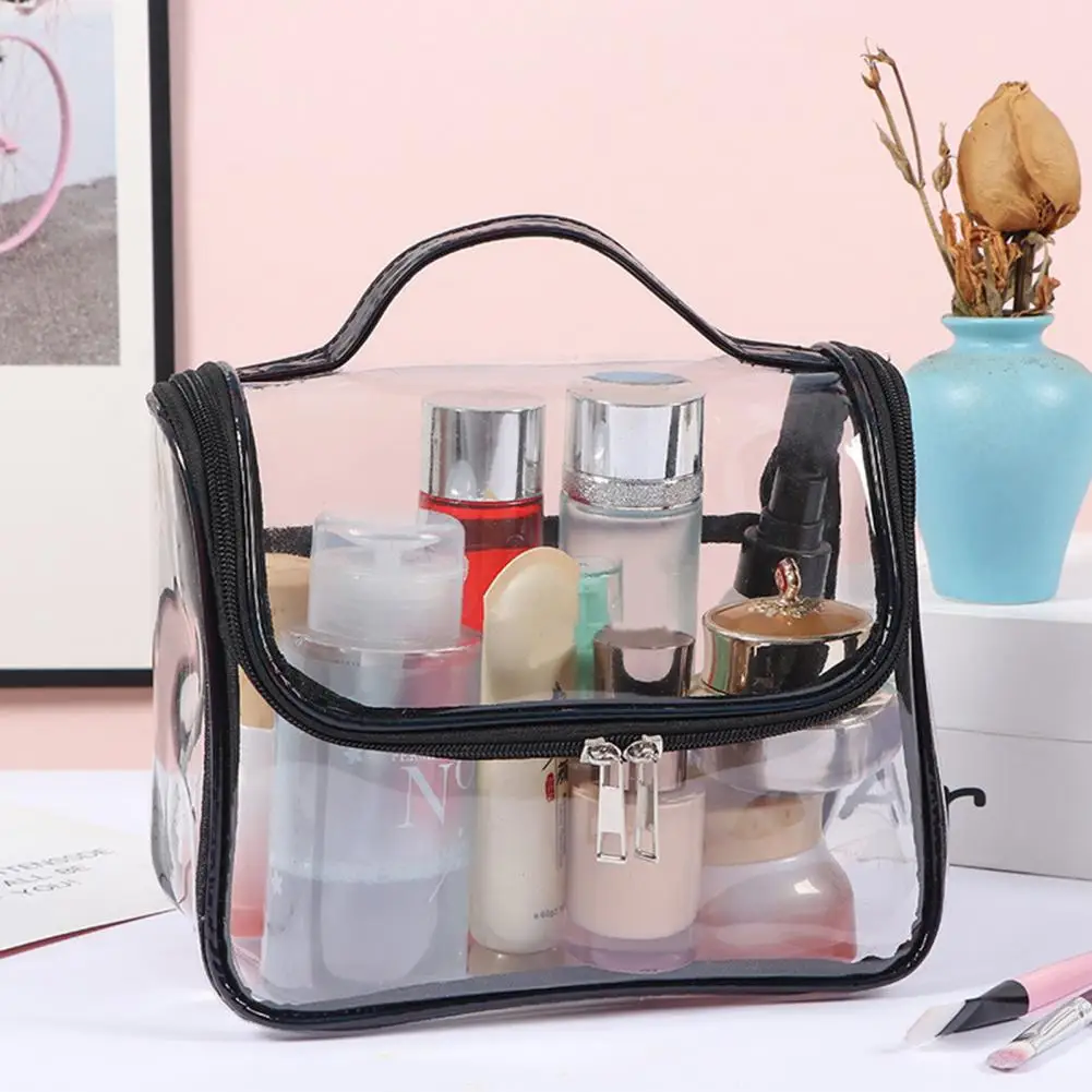 Transparent Cosmetic Bag Stylish Waterproof Pvc Cosmetic Bag for Travel Storage Durable Transparent Makeup Organizer for Female