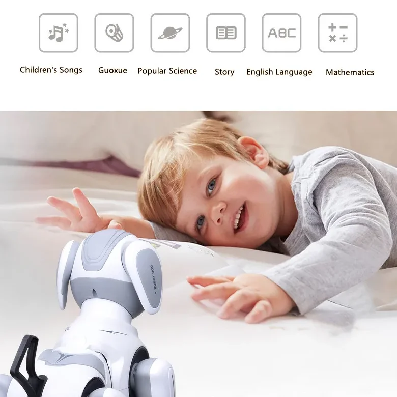 Puzzle éducation précoce télécommande Robot chien programmation intelligente sens tactile chant danse électrique Intelligent RC chien animal de compagnie