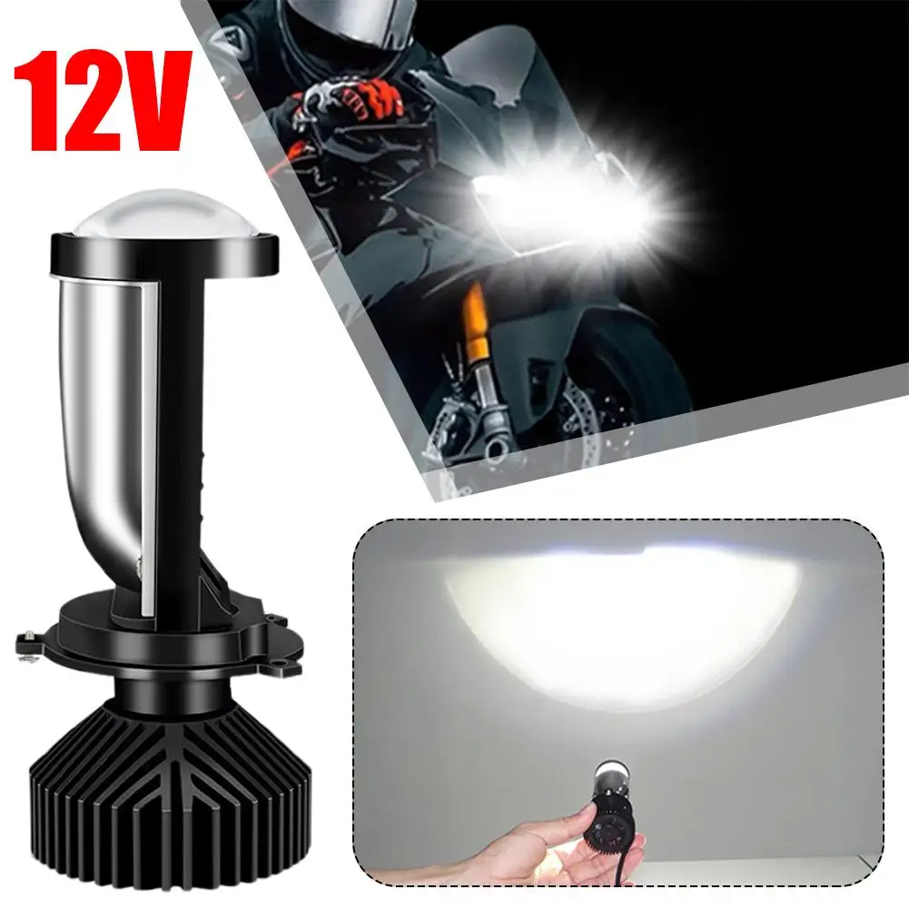 H4 Led Projector Headlight Projector Lens With Fan 12v Parts Cooling 35w Motorcycle Lo And Automobile Beam Hi Bulb Accessor H2j0