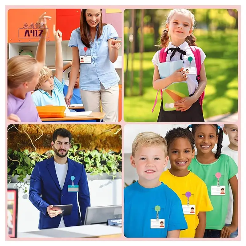 

A41Z-50 шт. смешанный однотонный держатель для бейджа медсестры и студентов для подвешивания удостоверения личности