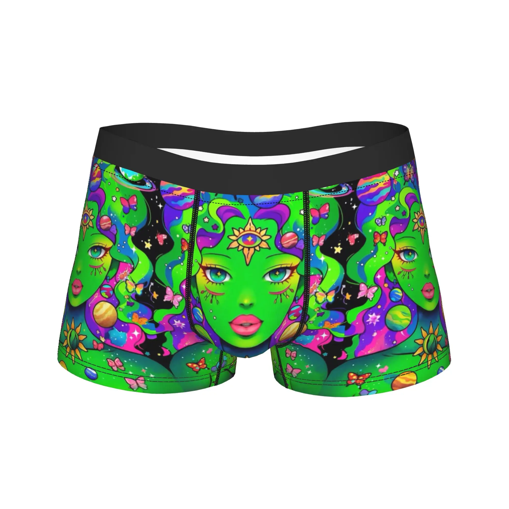 Psychedelic Lady Print Underwear  Male Boxer Brief Comfortable Boxer Shorts Hot Sale Printed Plus Size Panties