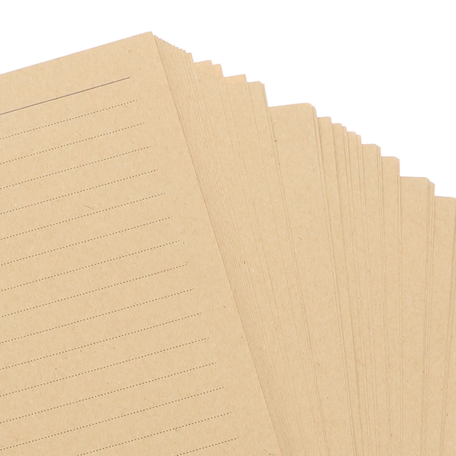 50Sheets Kraft Retro Lined Letter Paper Vintage Writing Paper for Stationery Letters Handwriting Calligraphy Valentine's Day