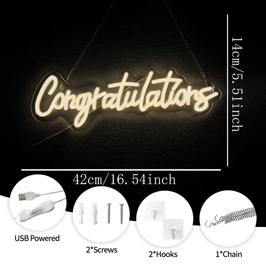 Neon Light Sign Up for Graduation Congratulations 2025 Decorations Grad Backdrop Flowers Class Balcony Bar Beauty Salon Bed Big
