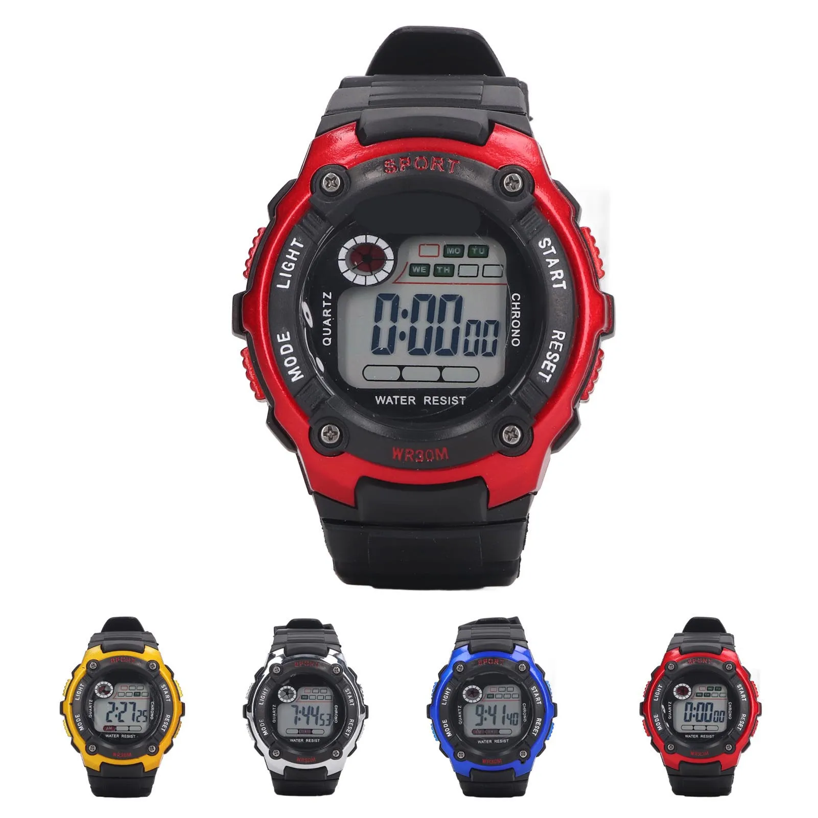 Luminous Sports Watch Electronic Sports Watch Rubber Strap 