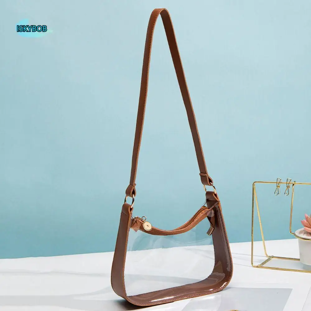 

Waterproof Crossbody Bag Large Capacity PVC PVC Clear Jelly Bag Multipurpose Portable Transparent Shoulder Bag Commuting
