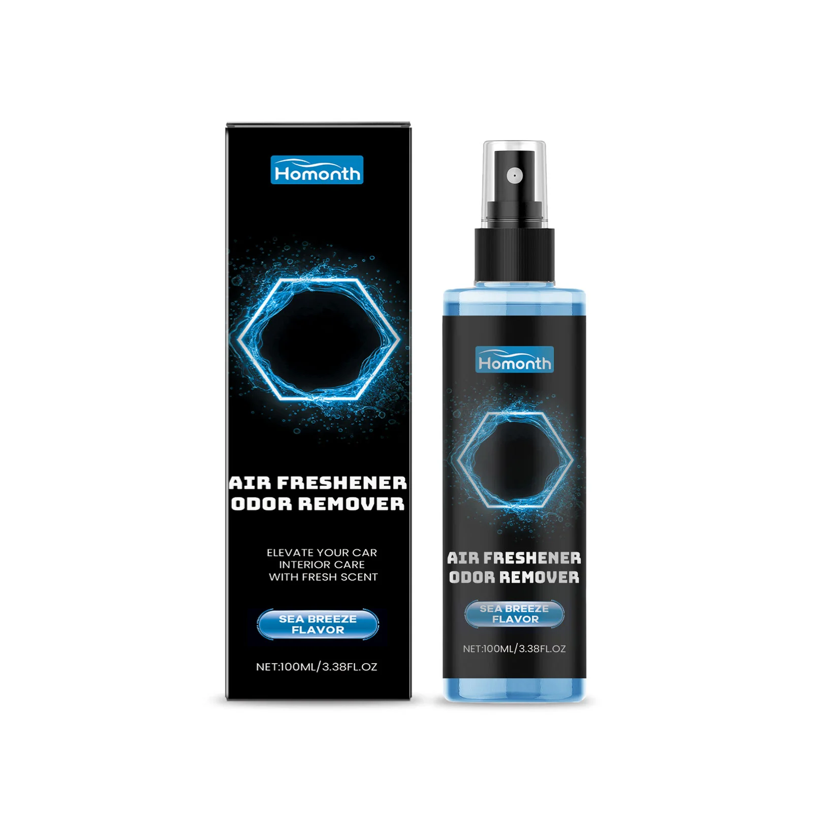 Homonth Sea Flavor Car Air Freshener, Car Fragrance Deodorizer Fresh Air Toilet Deodorizer Spray Household