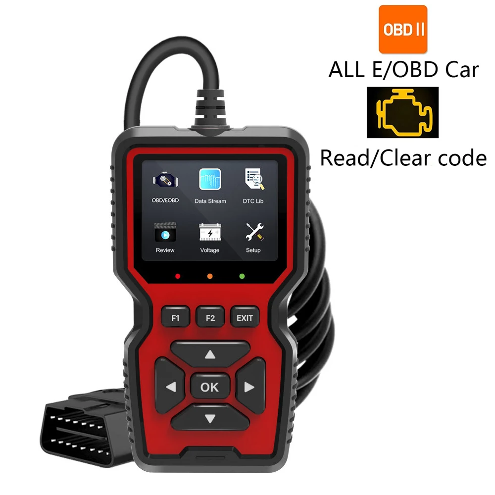 V519 OBD2 MultifunctionScanner Live Data Professionele monteur Autodiagnostische codelezer voor controlemotor Licht Batterijspanning