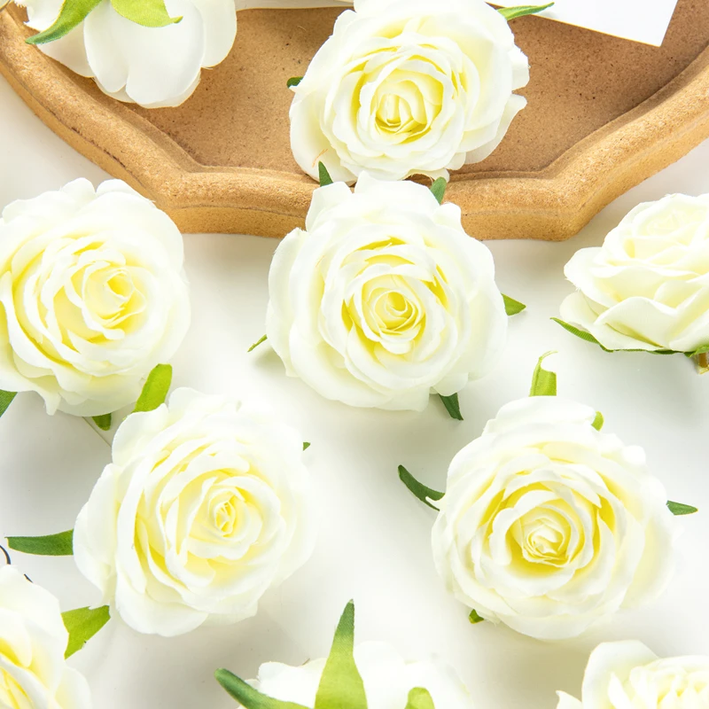 10 Stück Künstliche Blumen Weihnachtsdekoration für Zuhause Hochzeit Garten Rosenbogen DIY Party Kuchen Süßigkeitenbox Brautaccessoires Ausverkauf – Detail 1
