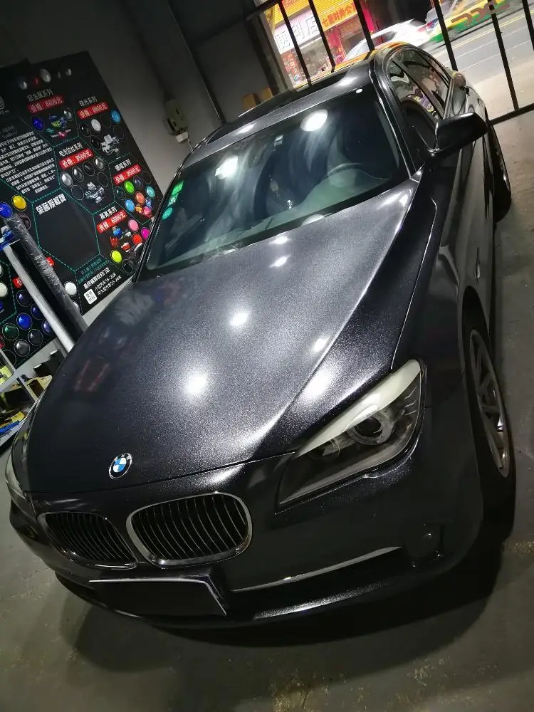 Shiny Sparkle Glossy Metallic Car Vinyl Wrap Stickers Black Waterproof Change Color Film for Vehicle Motorcycle Decorative