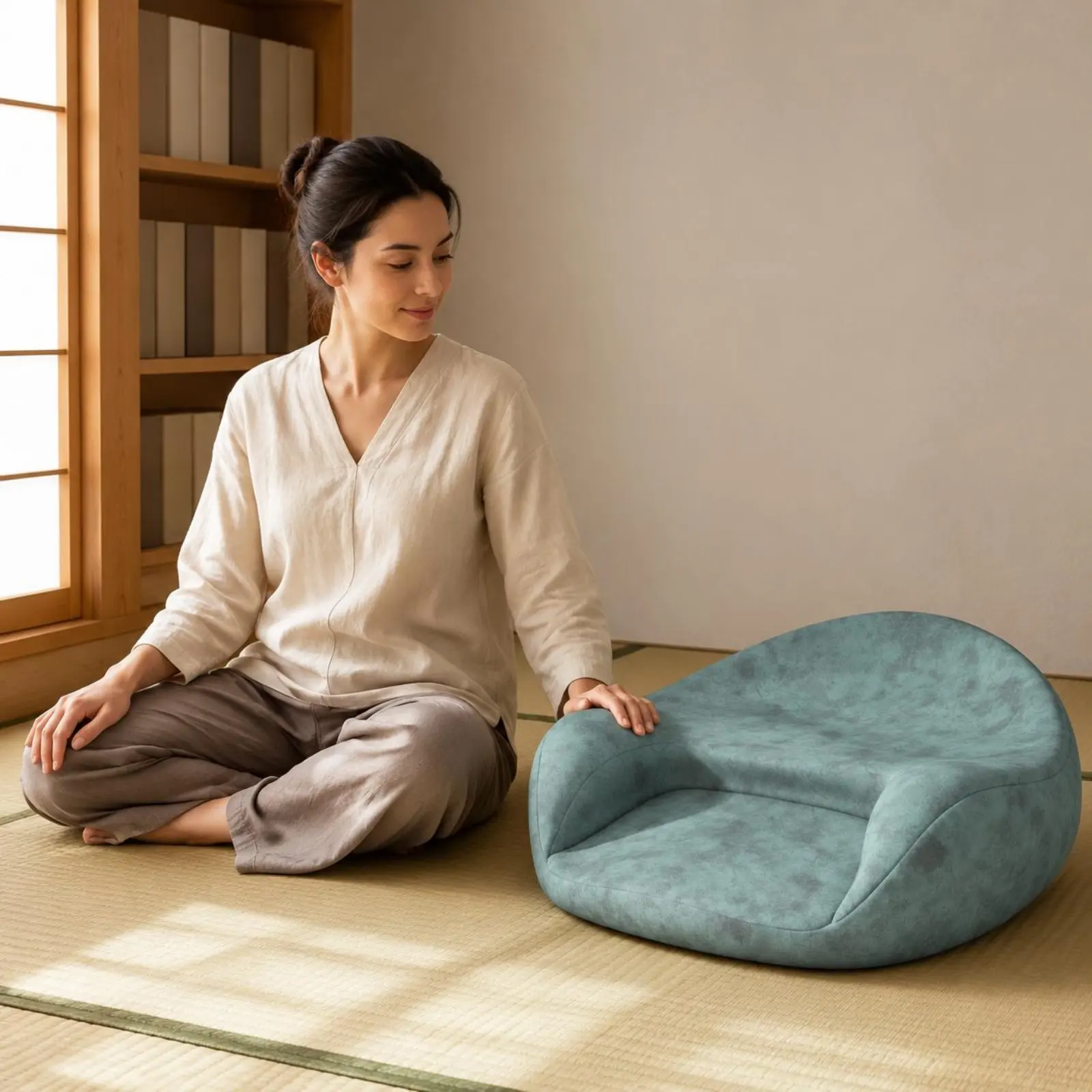 Memory Foam Meditation Cushion Soft Cushioning Zen Seat Cushion Zafu Floor Pillow Pressure Relief Home Goods