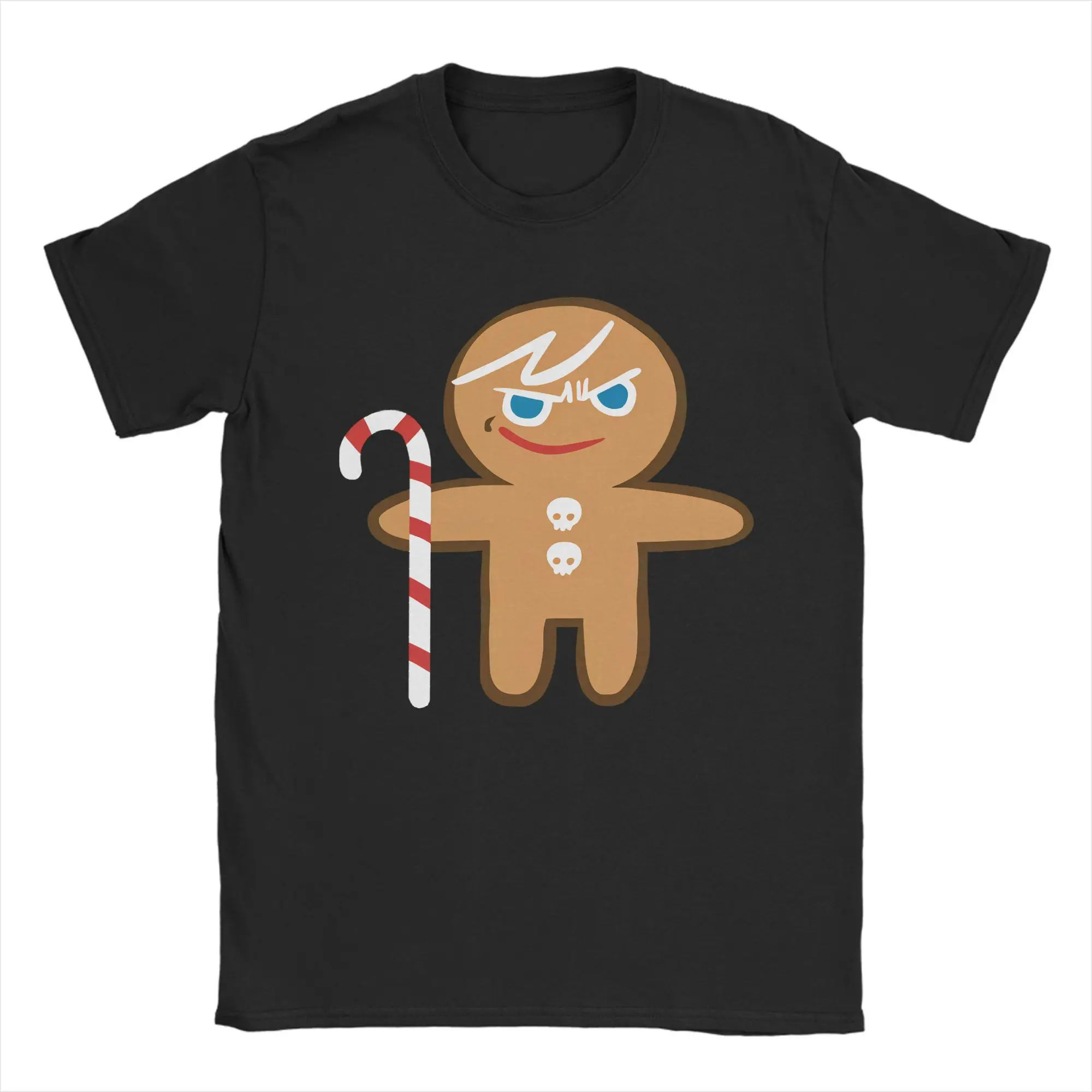 Crazy Cookie Run Kingdom T-Shirts for Men Round Neck Cotton T Shirts GingerBrave Short Sleeve Tee Shirt Plus Size Clothing