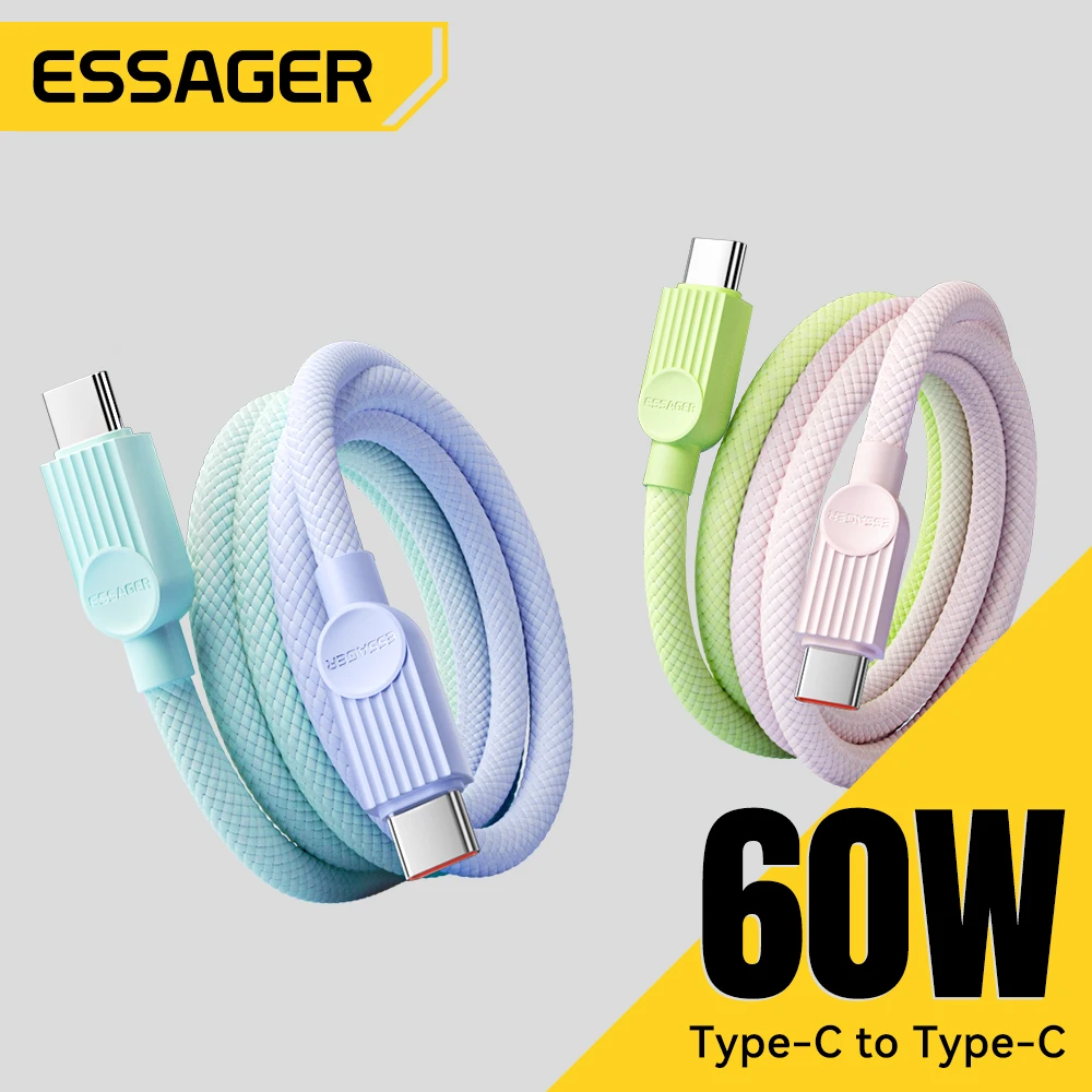 Colorful USB-C to USB-C Cable, PD 60W Fast Charging Supported 1