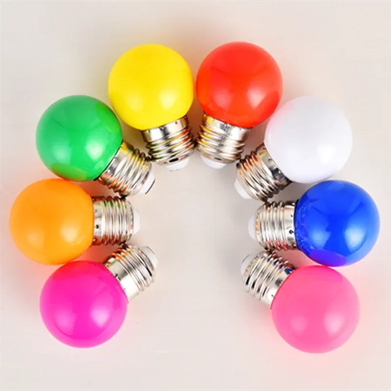 10/20/30pcs E27 3W 220V LED Bulb Lamp Colorful Lampada Holiday RGB Led Light Bulbs Christmas Decoration for Home