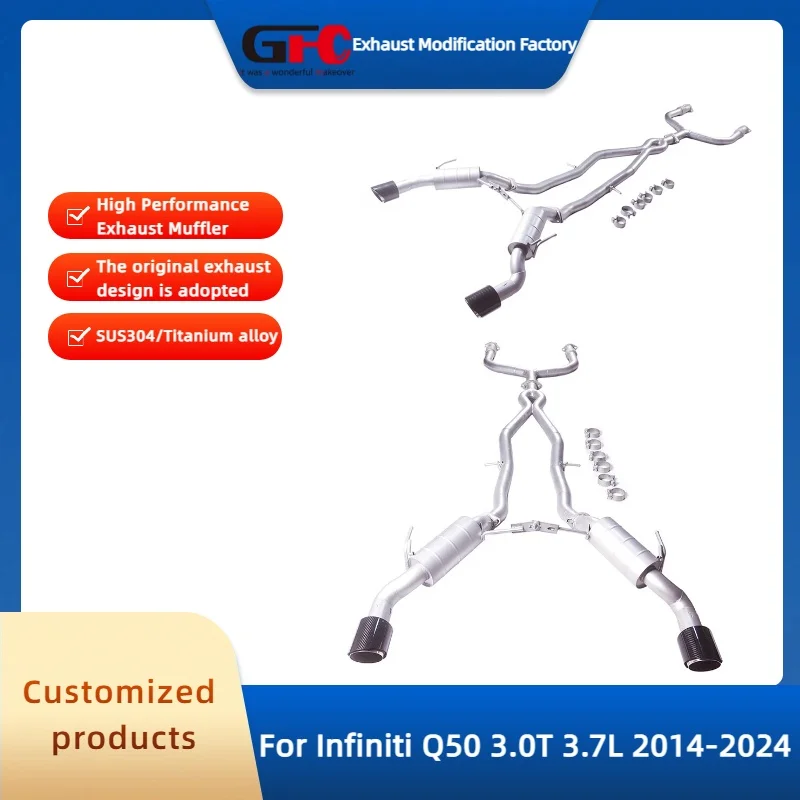 

GFC Catback Valvetronic Muffler for Infiniti Q50 3.0T 3.7L 2014-2024 High Performance 304 Stainless steel Car Valve Exhaust Pipe