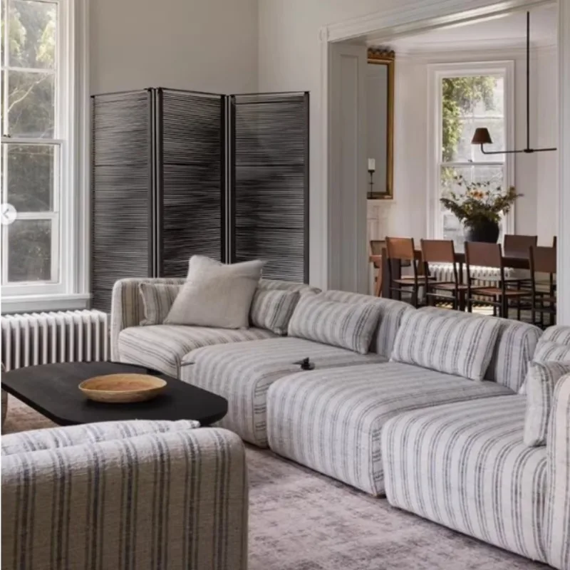 

steel braided rope Italian soft space partition living room