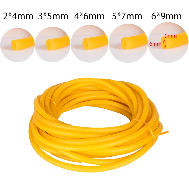 1m Natural Latex Elastic Band Slingshot Rubber Band Yellow Antifreeze Elastic Pull Rope Thickened Latex Tourniquet Rubber Tube