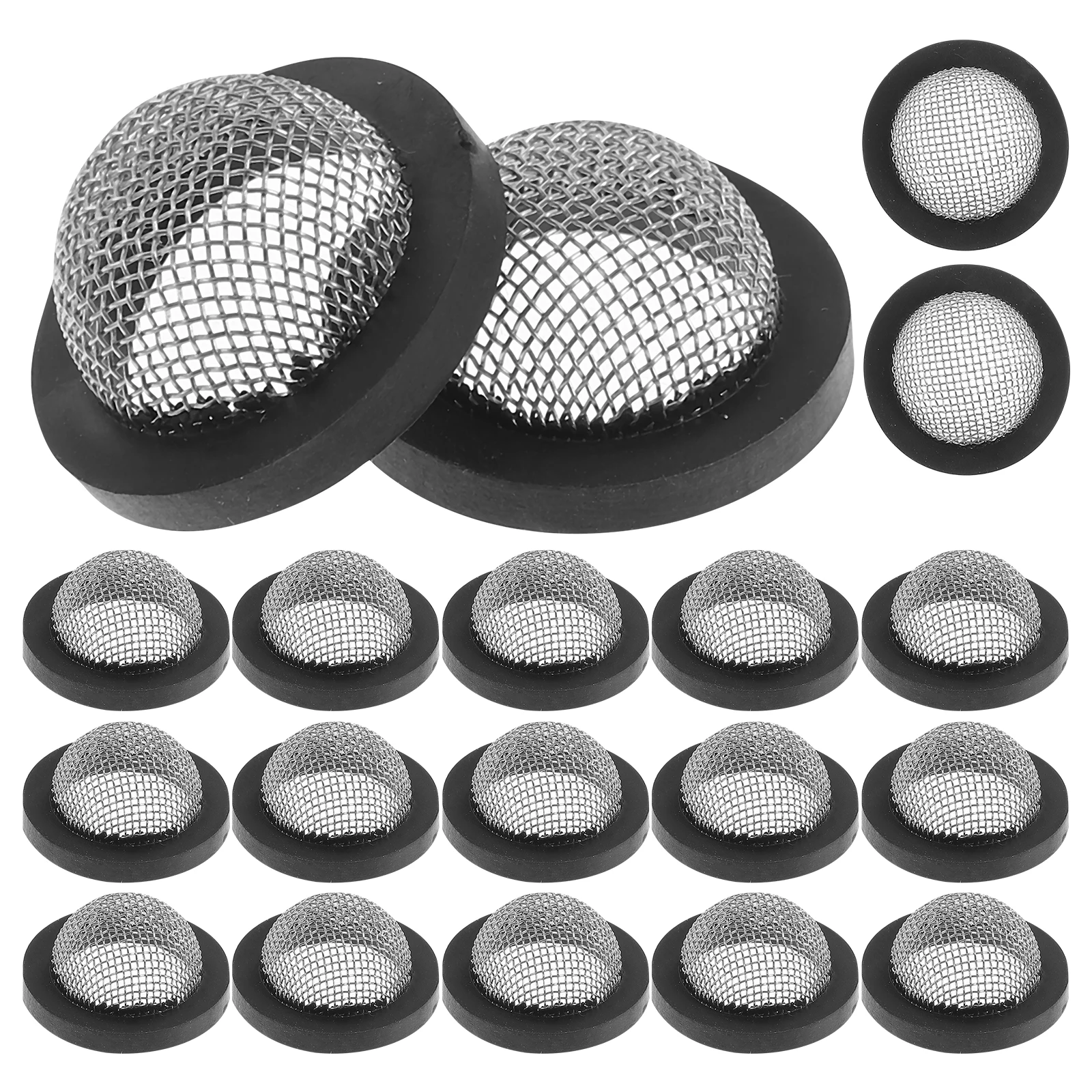 

20pcs Steel Wire Mesh Gasket Washer Hose Screen Strainer 3/4 Inch Coupling Rubber Ring Garden Hose Connector Inlet