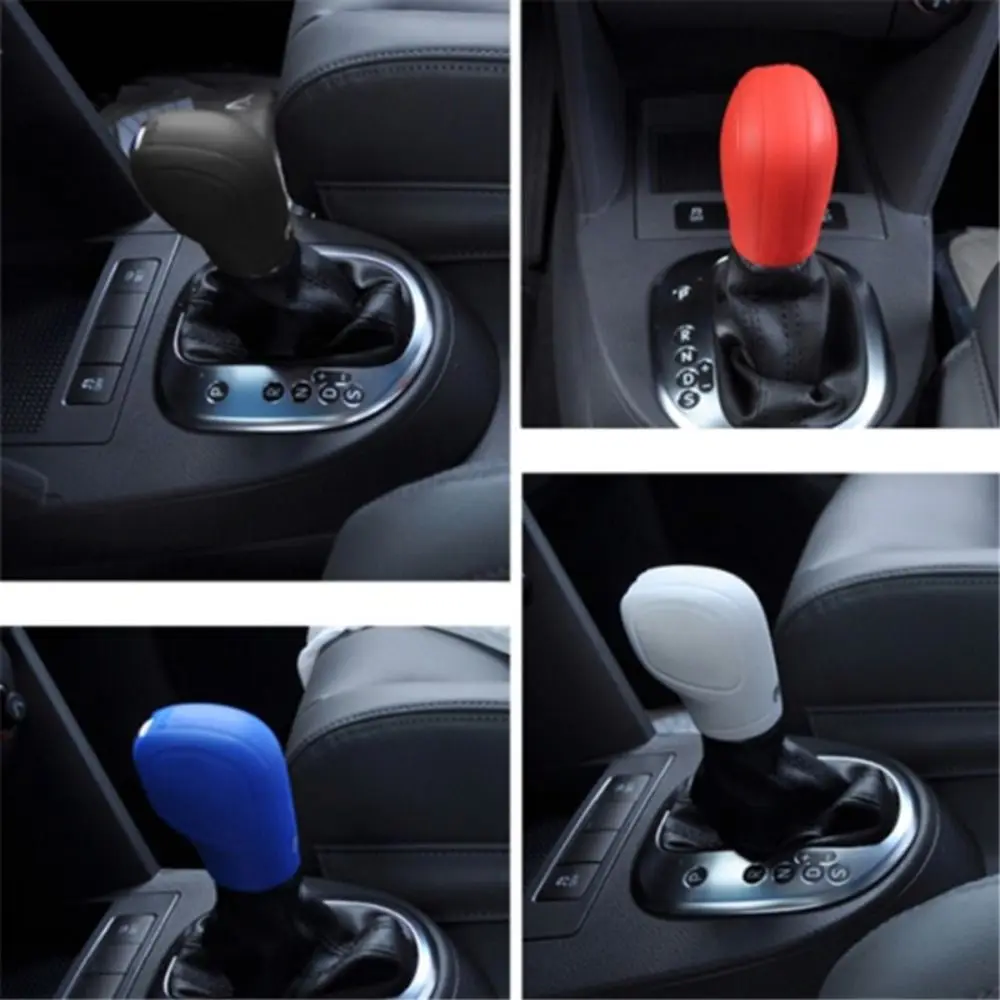 Automatic Gear Car Gear Shift Knob Cover Non-Slip Car Interior Auto Shifter Handle Cover Silicone Handle Protective Covers Car