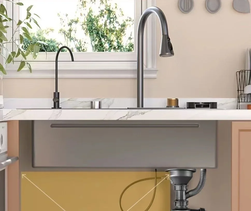 Grande WaterFaucet único, pia de aço inoxidável Material, pia best-seller na China