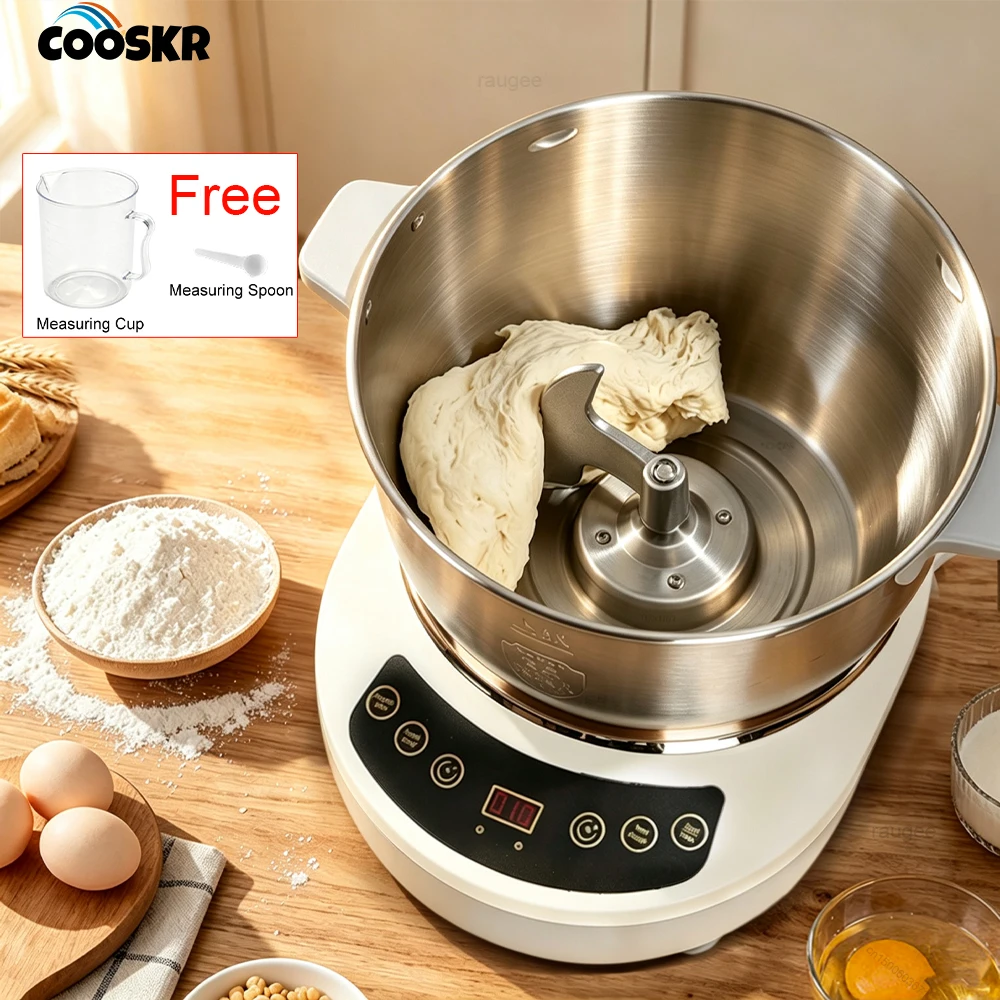 Dough Maker 7L Dough Kneading Machine for Pizza & Bread Dough Mixer with Fermentation Removeable lid Electric Kneading Machine