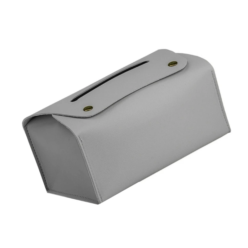 Paper Towel Container Elegant Rectangular Tissue Dispenser PU Leather Tissue Box