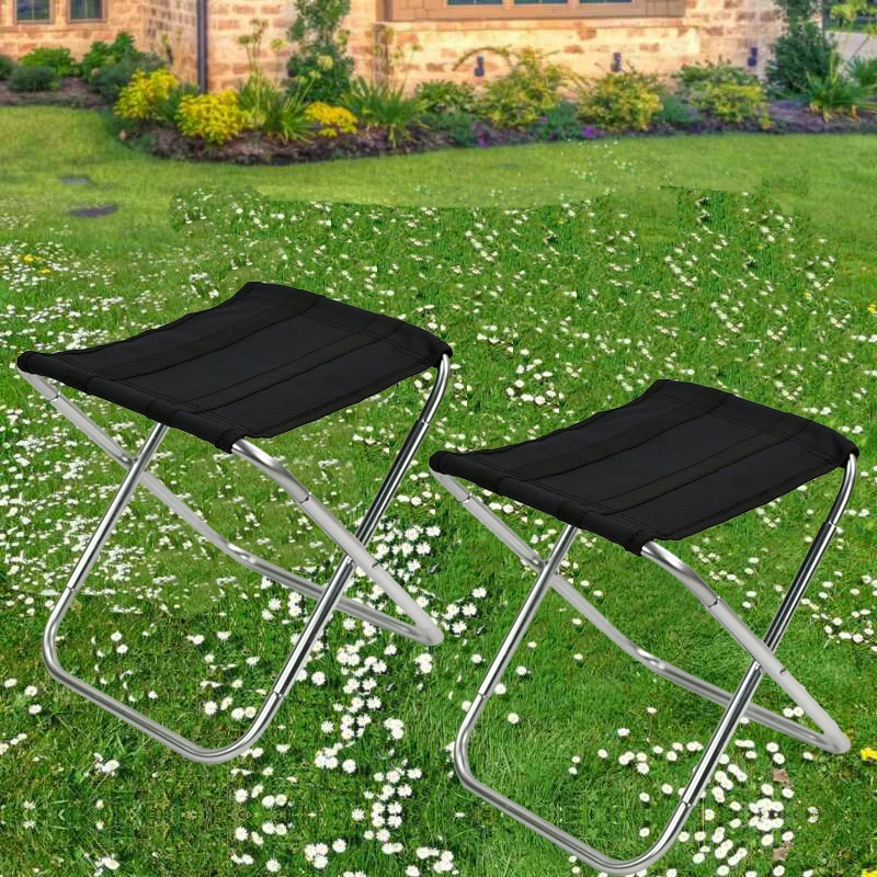 

Portable Outdoor Folding Chair 283g Durable Oxford Cloth Lightweight No Assembly Camping Fishing Hunting Picnics