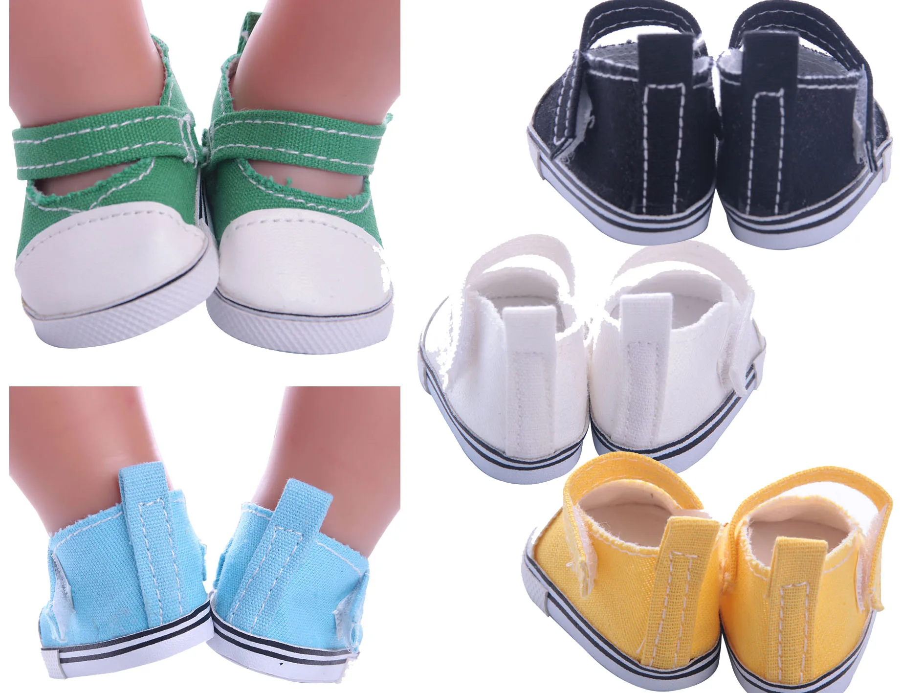 7Cm Doll Cloth Canvas Shoes For 18 Inch American Of Girl`s &43Cm Baby New Born Reborn Doll Zaps Our Generation Girl`s Accessory