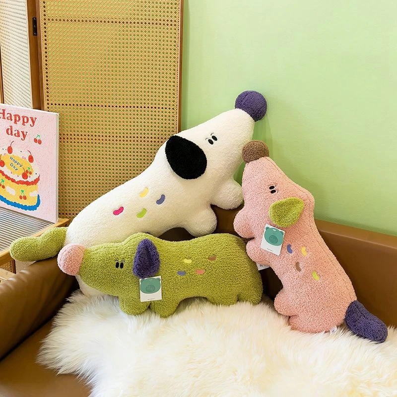

71CM Large Sugar Bean Dog Plush Toy Sofa Cushion Decoration Sleeping Leg Clip Soft Dog Doll As A Birthday Gift For Friends