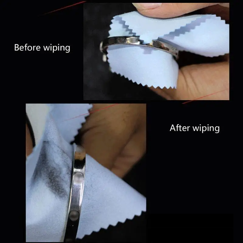 A52E 10x Cleaning Cleaning Cleant Cotton for Gold Silver Jewelry Watch Non Saxic Tarnish Remover Cleaner Cloth #3