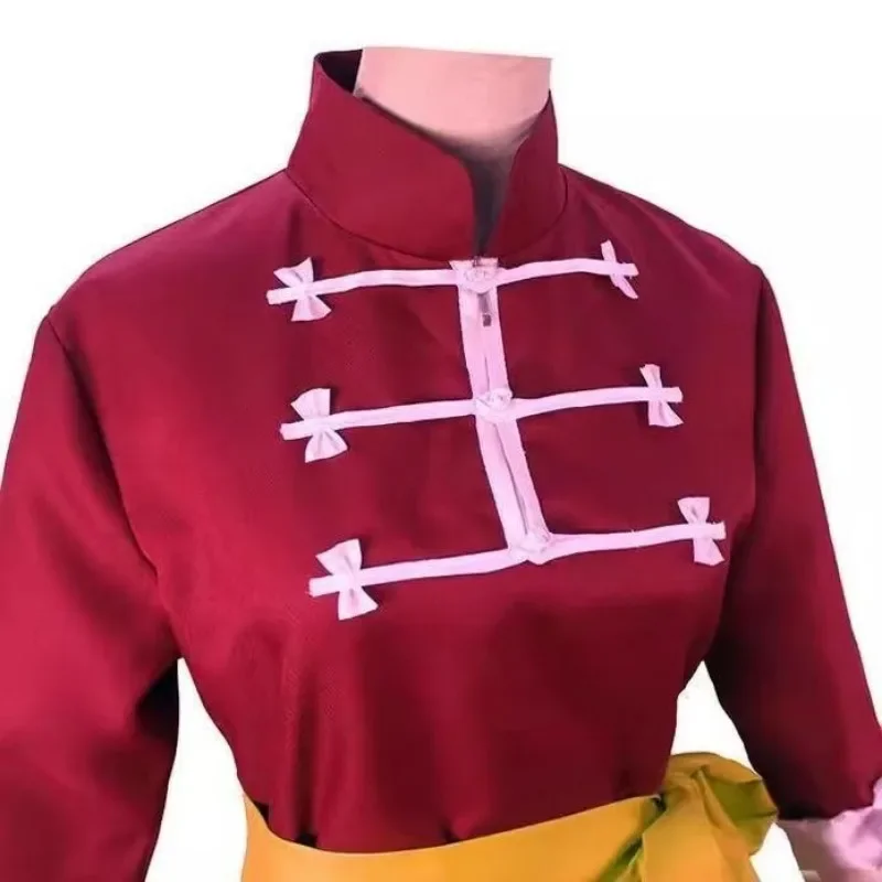 Kagura Kostum Cosplay Anime Gintama Femmes Jubah Rouge Kungfu Kostum Kawaii Seragam Aksesoris Ensemble
