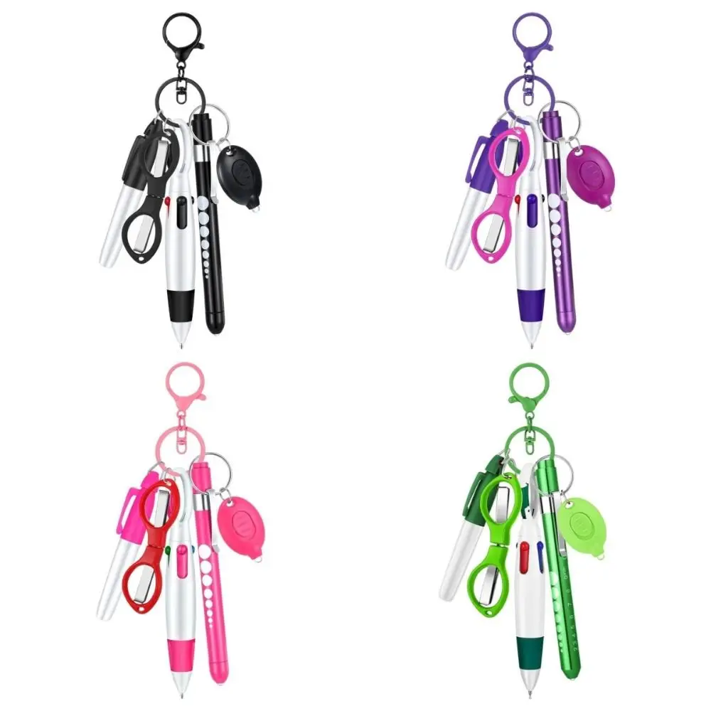New Retractable Nurse Pen Pack Portable Lanyard Keychain Nurse Badge Set Durable ID Badge Reels Nurse Badge Clip Gift