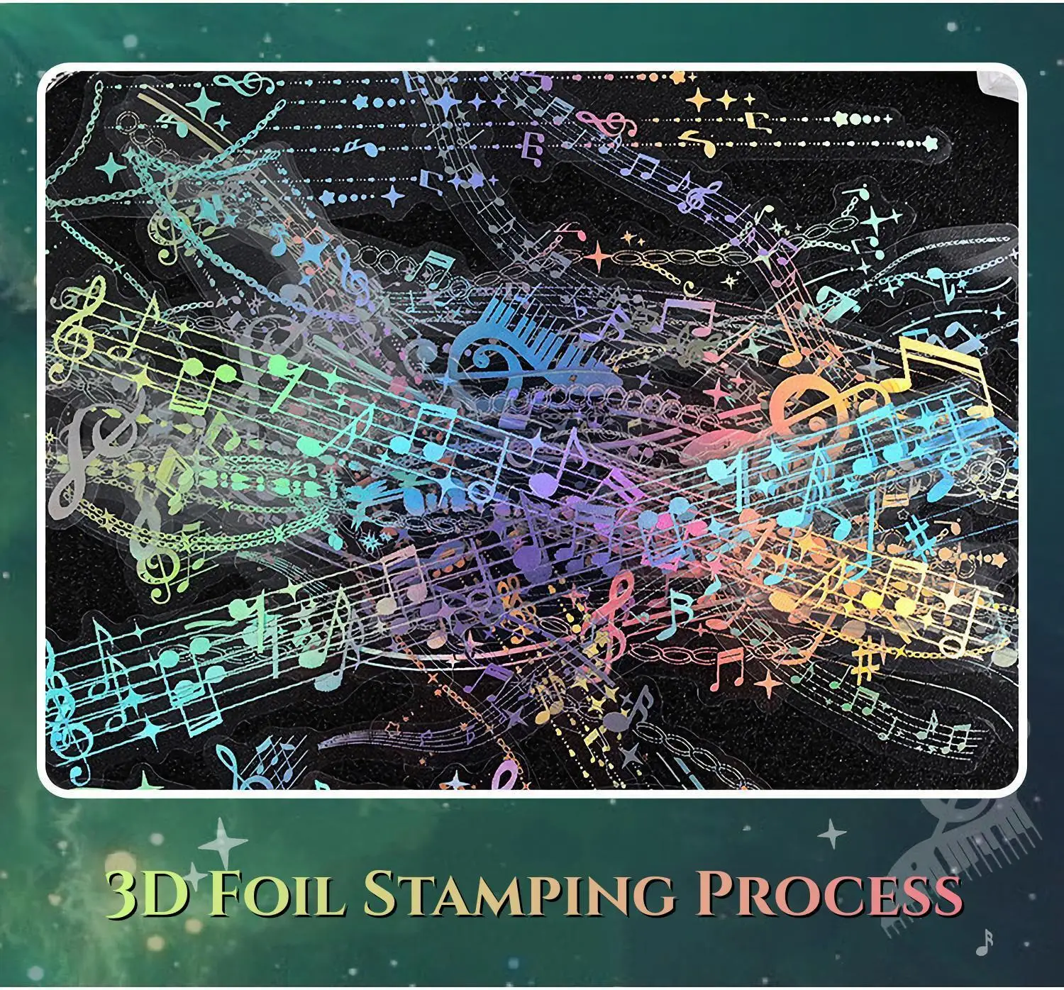 30 Sheets Korean Style Deco Sticker Pack - Cute & Stylish Holographic Foil Stamping Sticker for Kpop Toploader, Journals & More