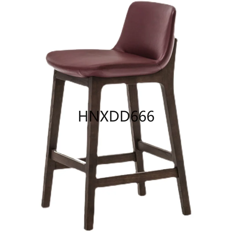 

High Stool Light Luxury Minimalist Ash Wood Bar Chair