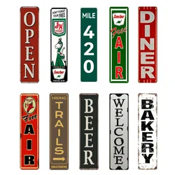 Artistic Retro Metal Tin Sign Vintage Antique Plaque for Man Cave Durable Tin Material Perfect for Auto Entryway Garden Room