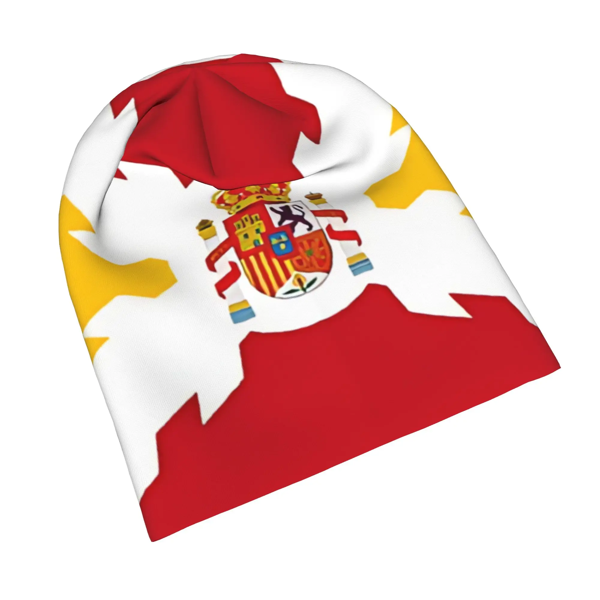 Spain Flag Burgundy cross  Cap  Hip Hop Adult Street Skullies Beanies Hats Spring Warm Dual-use Bonnet Hats