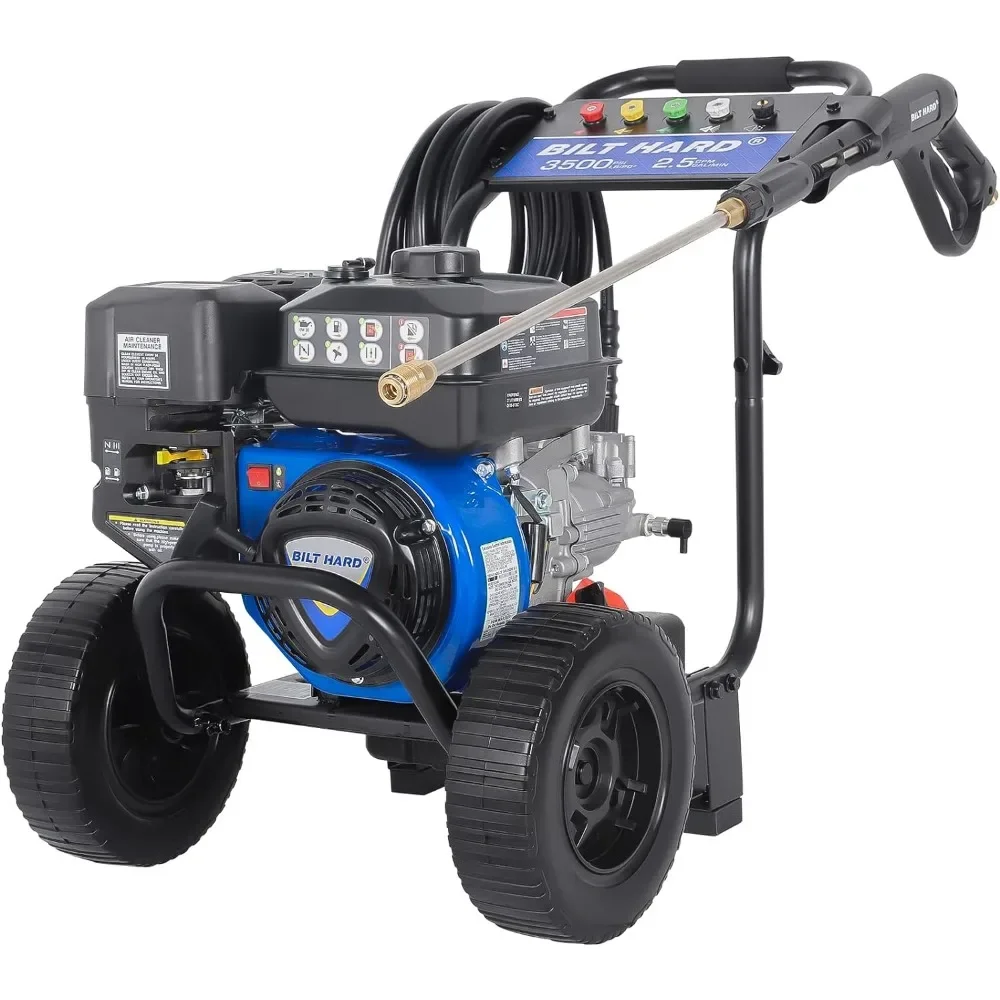 

Washer, 2.5 GPM 3500 PSI Axial Pump Gas Power Washer Heavy Duty, 4-Cycle 224cc Engine, Include Spray Wand,