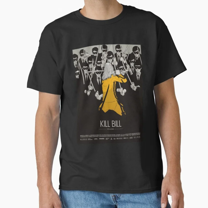 

Kill Bill Drawing Poster Fan Art Graphic printed Tee Vintage Japan Samurai Sword Gift T Shirt for man large size tops mens t