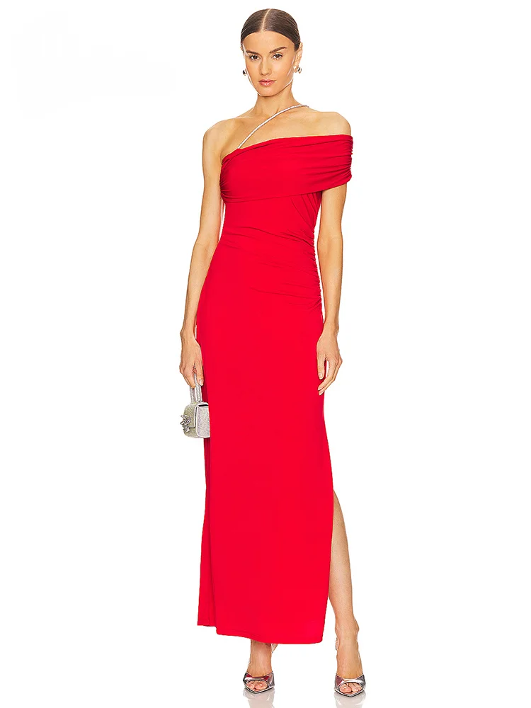 

JONN 2024 Summer Sexy Off the Shoulder Bodycon Long Dress Celebrity Red Carpet Evening Party Celebrate Dress Vestidos