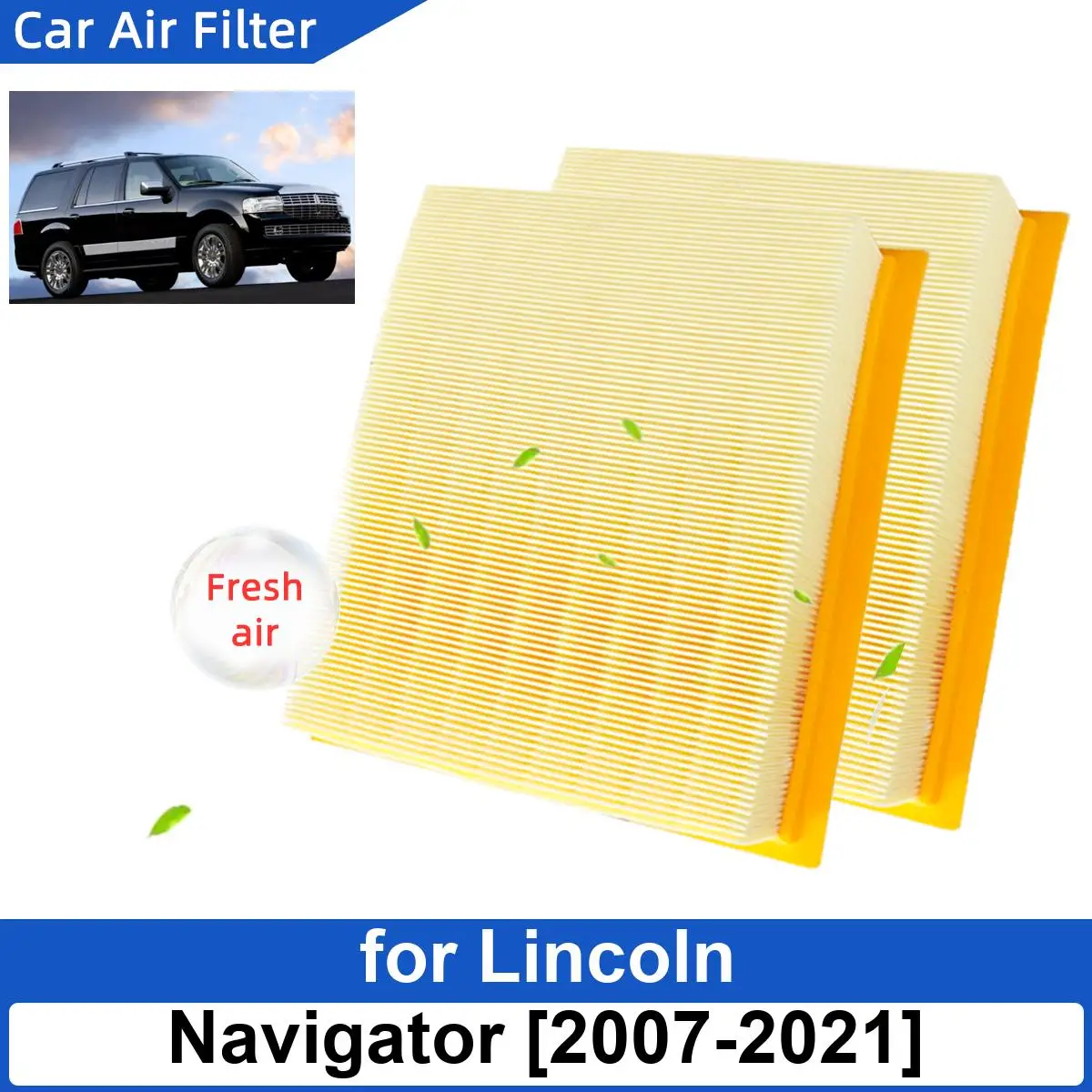 

Воздушный фильтр двигателя для Lincoln Navigator 2007-2021 Motor Bon Fiber, автомобильные фильтры кабины CA10262 7C3Z-9601-A